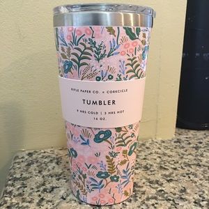 GREAT GIFT! NWT! Rifle Paper Co x CORKCILE Tumbler